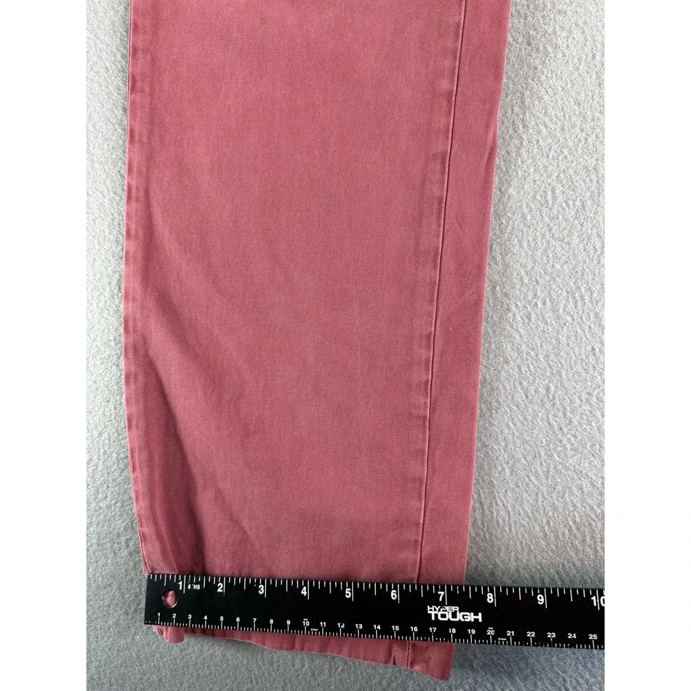 Banana Republic Aiden Chino Pants Mens 34x34 Red Slim Fit Canvas Casual